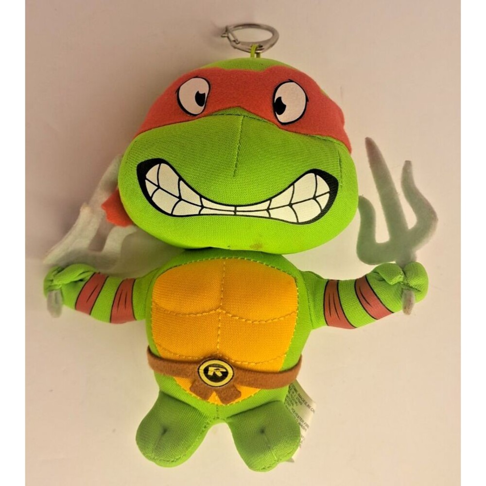 Tmnt Raphael Plush Keychain Clip Nickelodeon Ninja Turtles Backpack Toy Guc